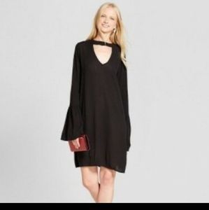 Mossimo Supply Company Black Bell Sleeve Mini Dress
